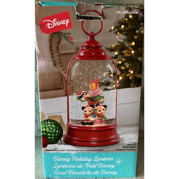 Disney Holiday Lantern Christmas Snow Dome Gifts Water Globe Glitter 2023 - Picture 4 of 6
